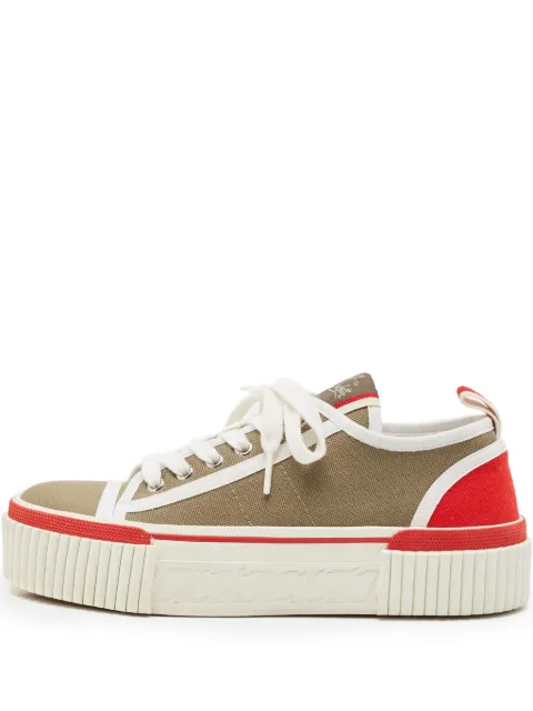 Christian Louboutin Pre-Owned Pedro platform canvas sneakers