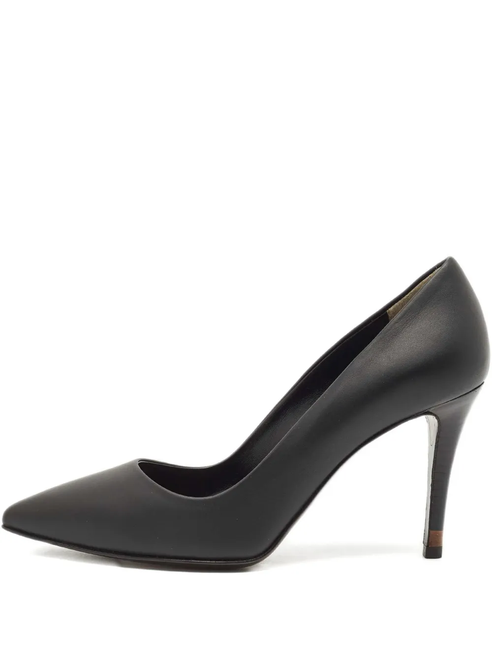 Click to view more detailed imagery on our partner's website Pre-owned Fendi 85mm Leather Pointed-toe Pumps In Black
