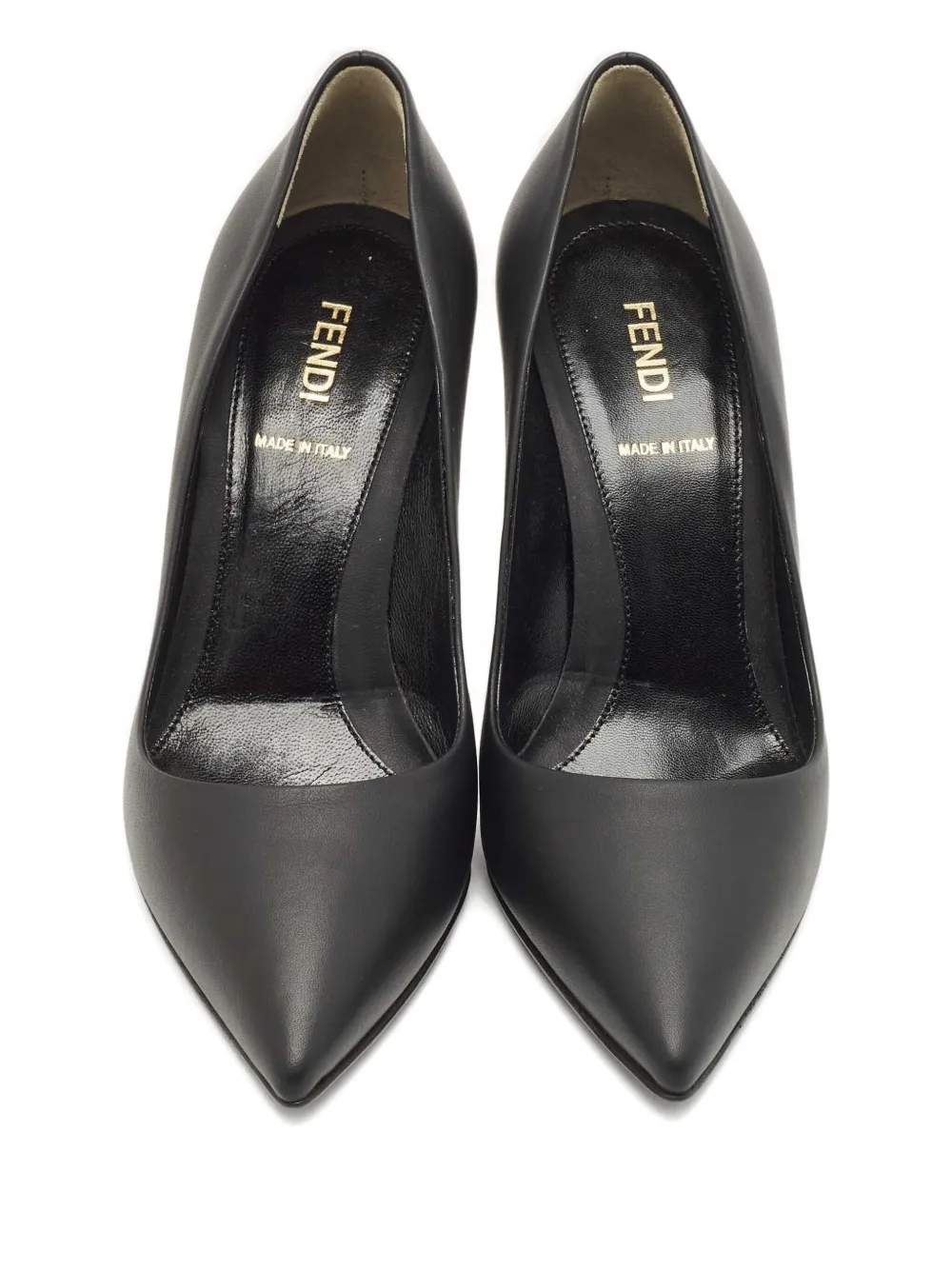 FENDI Pre-owned 85mm Leather Pointed-toe Pumps In Black