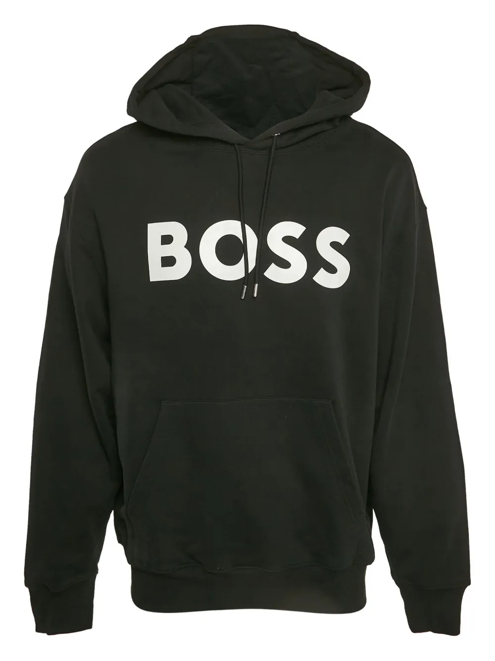BOSS logo cotton hoodie | Black | Image 1