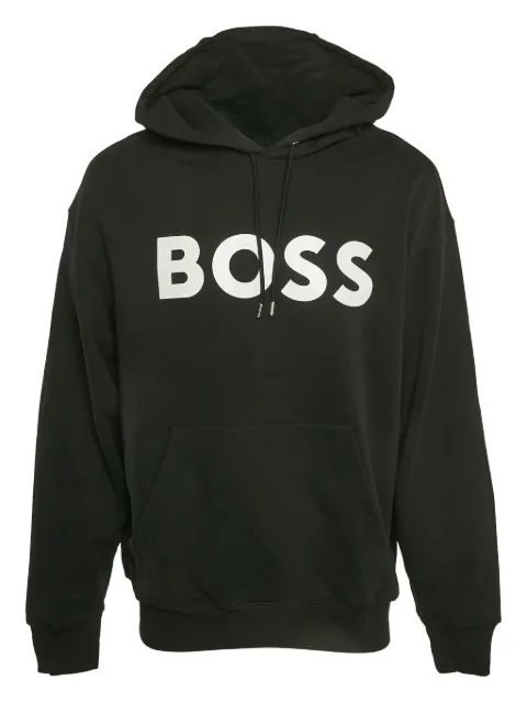 BOSS logo cotton hoodie