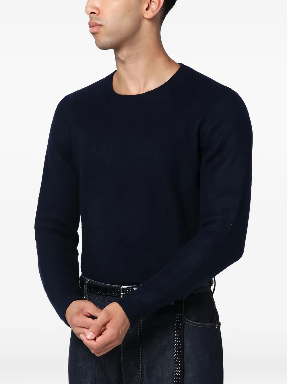 Drumohr Trui met ronde hals Blauw