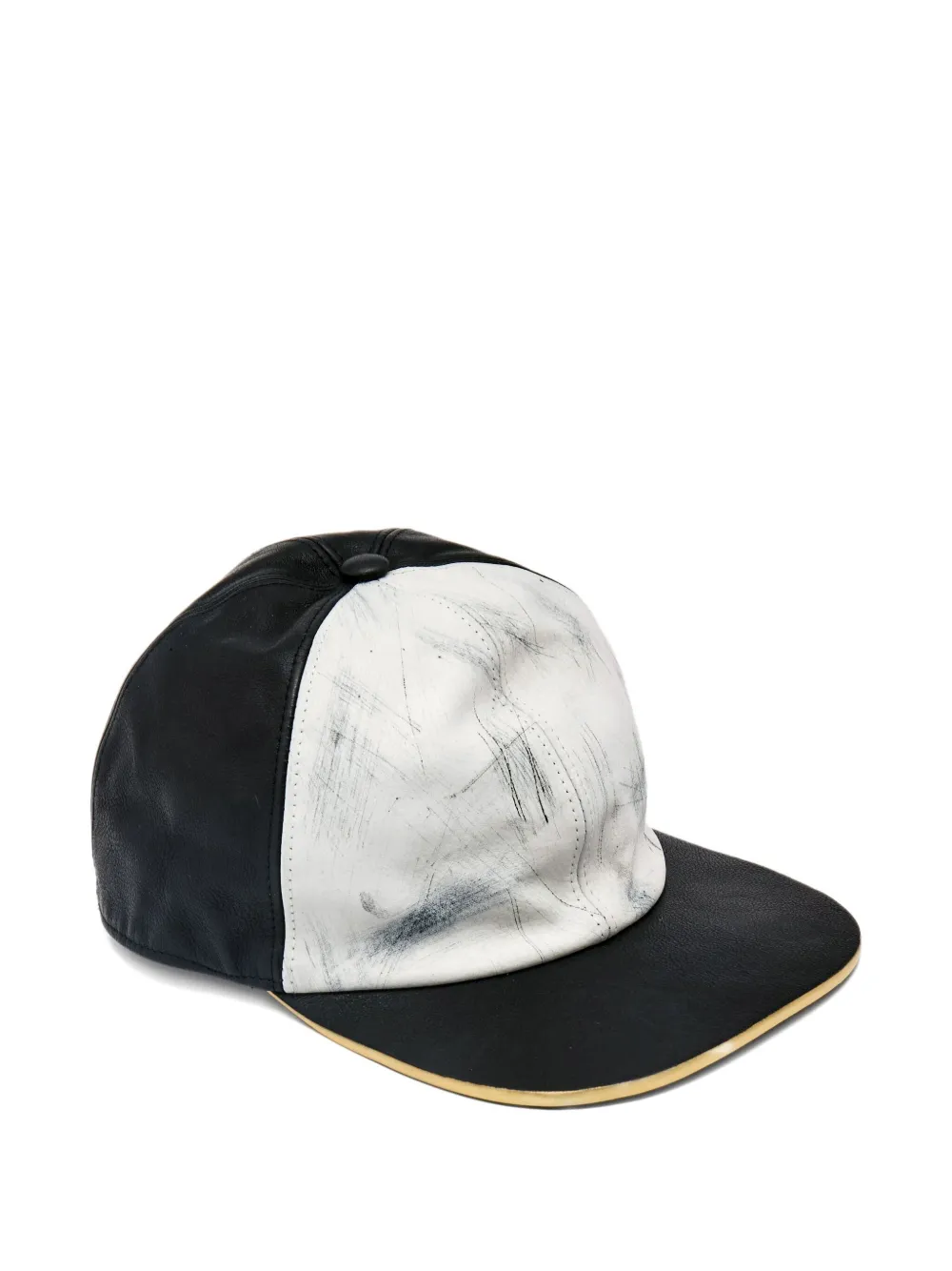Marc Jacobs leather scratch-effect baseball cap | Image 2