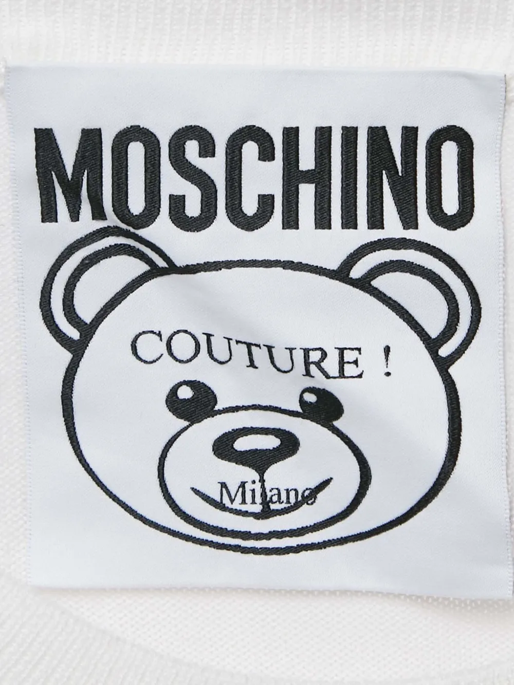 Pre-owned Moschino Teddy Bear Sweatshirt In White