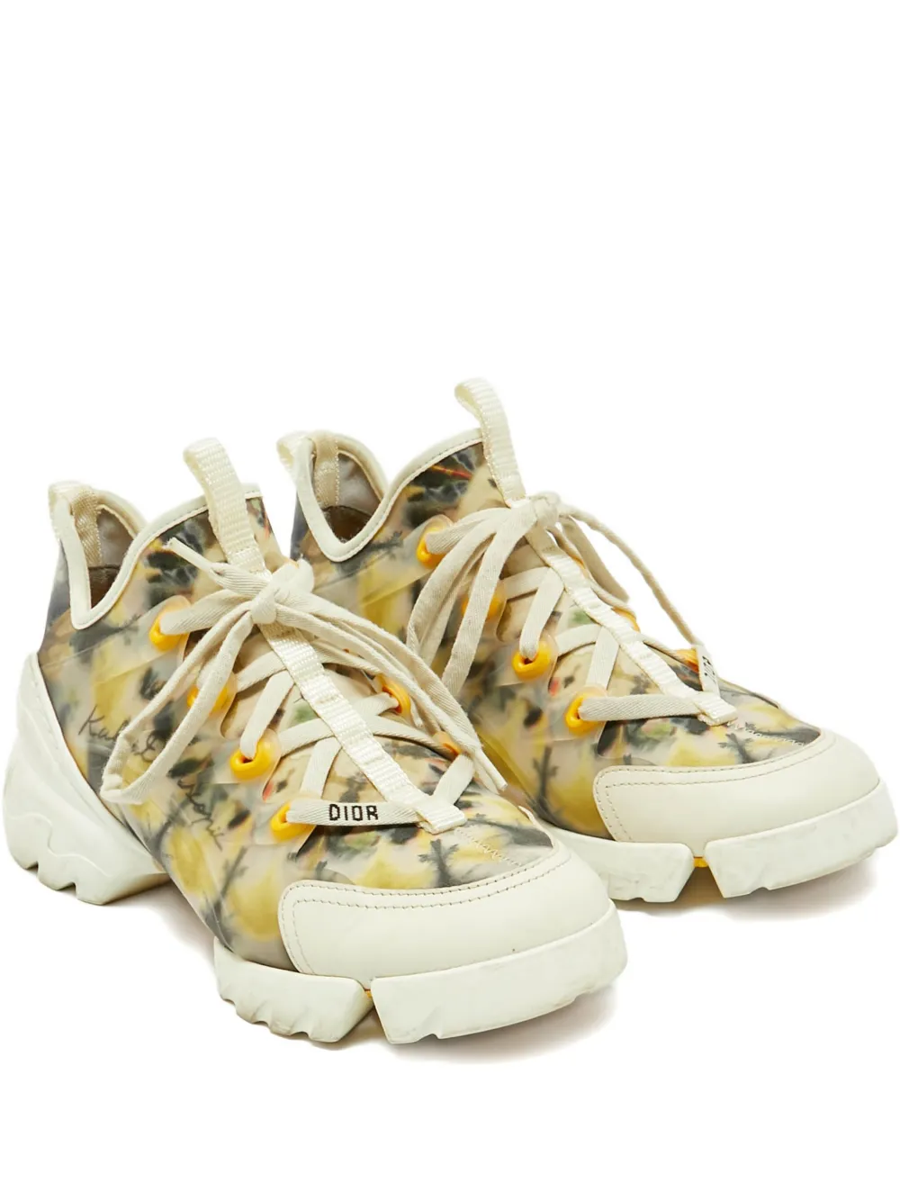 Christian Dior Pre-Owned Sneakers a fiori D-Connect 2024 - Toni neutri