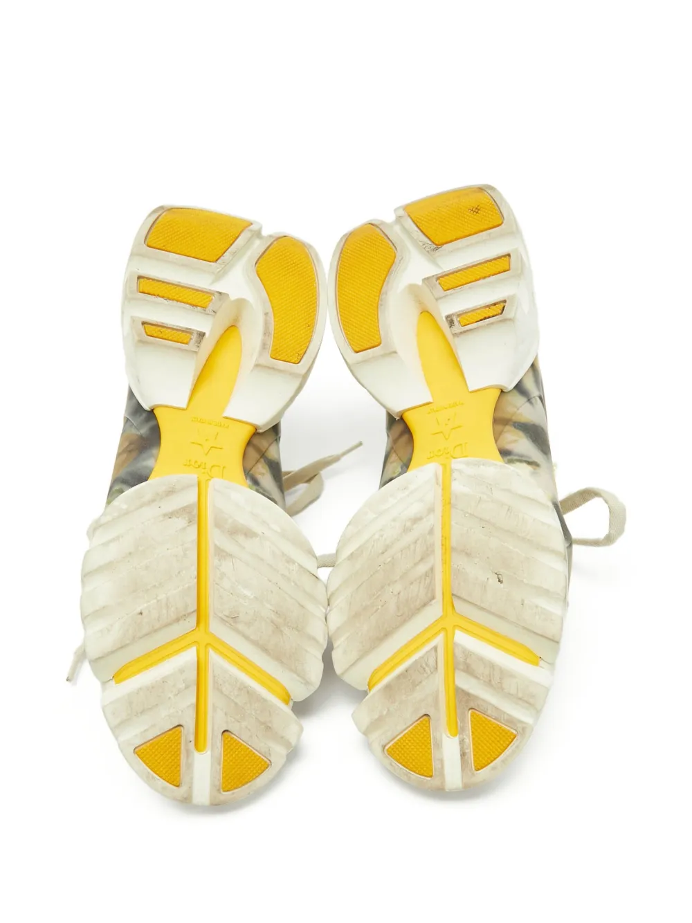 Christian Dior Pre-Owned 2024 D-Connect sneakers met bloemenprint - Beige