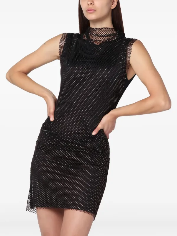 black sportmax mini dress Max Mara Sportmax Sleeveless Short Dress