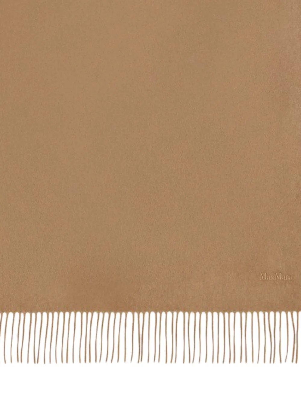 Max Mara Sjaal met franje - Bruin