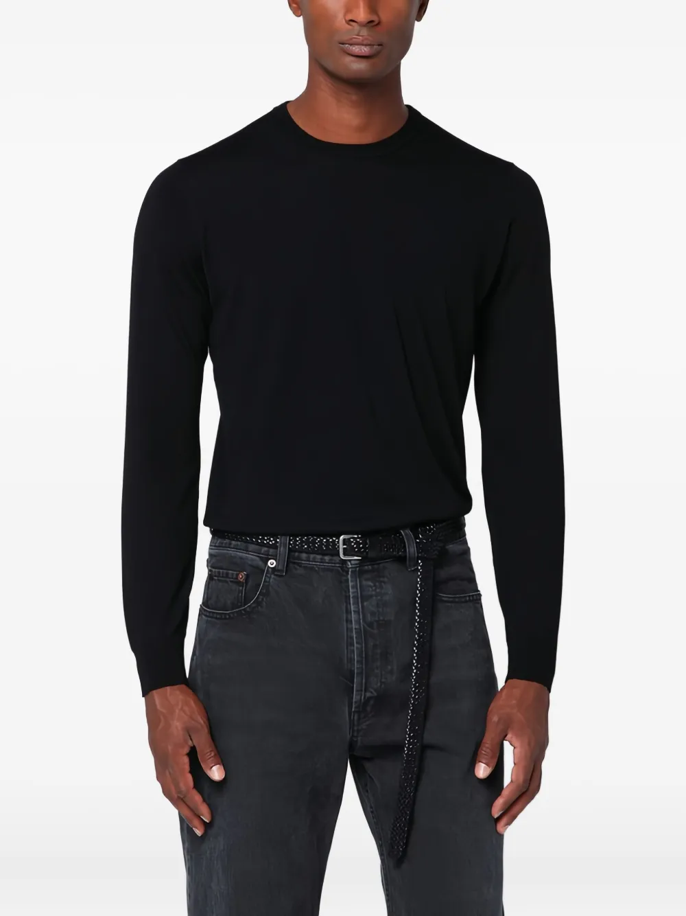 Drumohr round-neck long-sleeve sweater | Black | Image 1