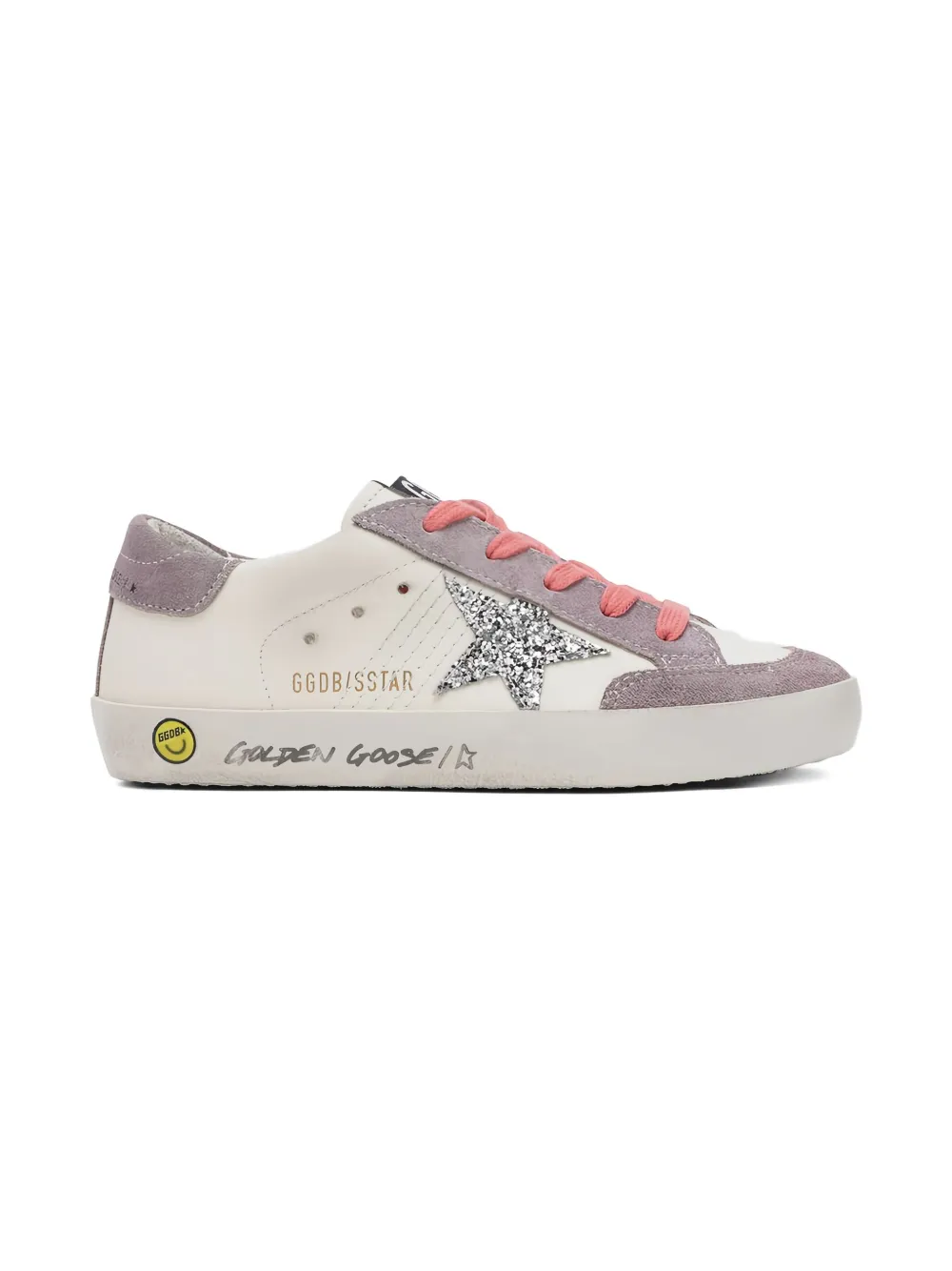 Golden Goose Super-star Suede Sneakers In White