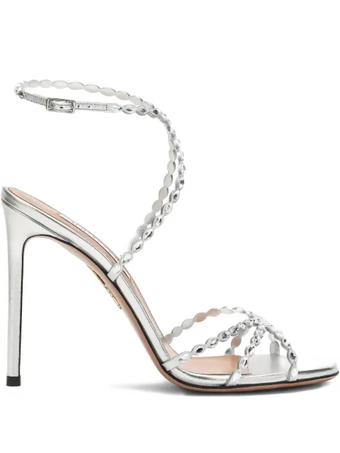 Aquazzura 85mm Love Struck crystal-embellished sandals