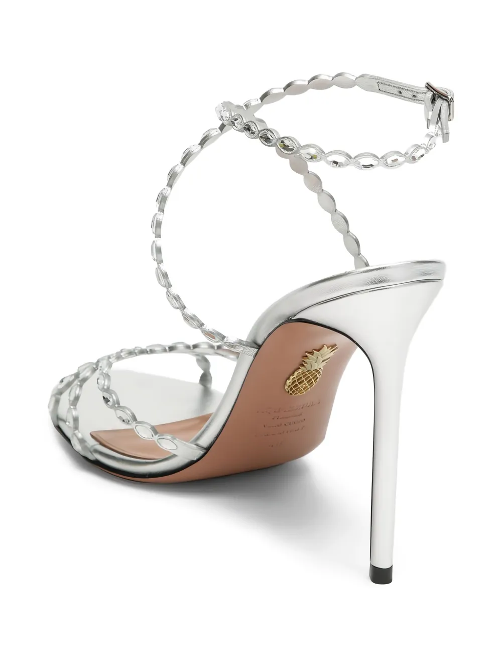 Aquazzura 85mm Love Struck crystal-embellished sandals CCC