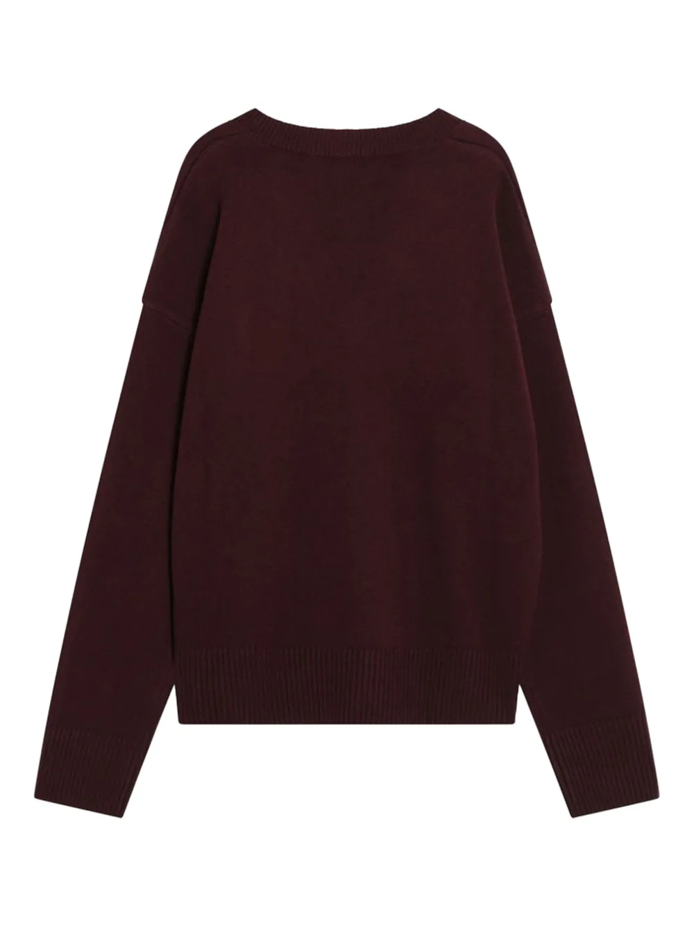 AMI Paris Trui met borduurwerk en V-hals Rood