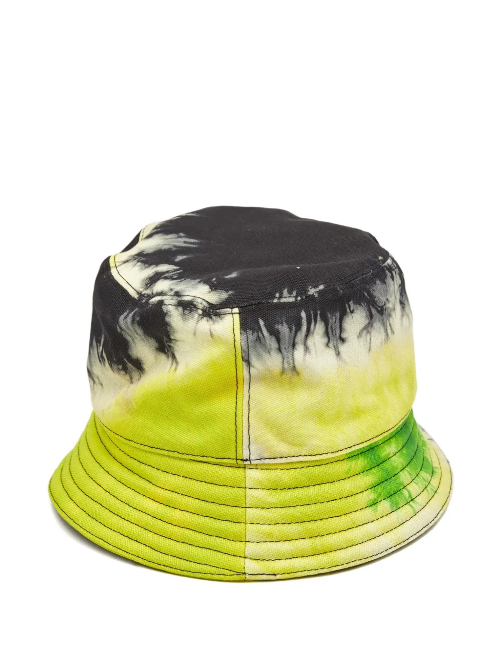 Pre-owned Prada Tie-dye Bucket Hat In Yellow