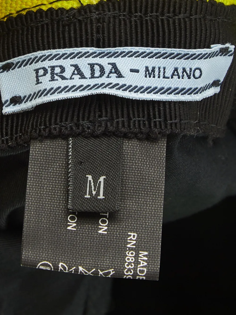 Pre-owned Prada Tie-dye Bucket Hat In Yellow