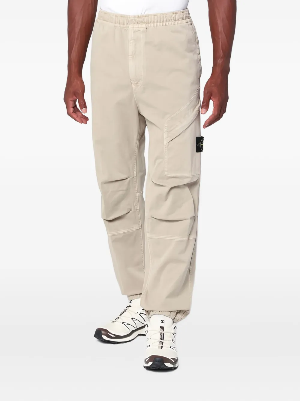 Stone Island Broek met Compass-logopatch V019A