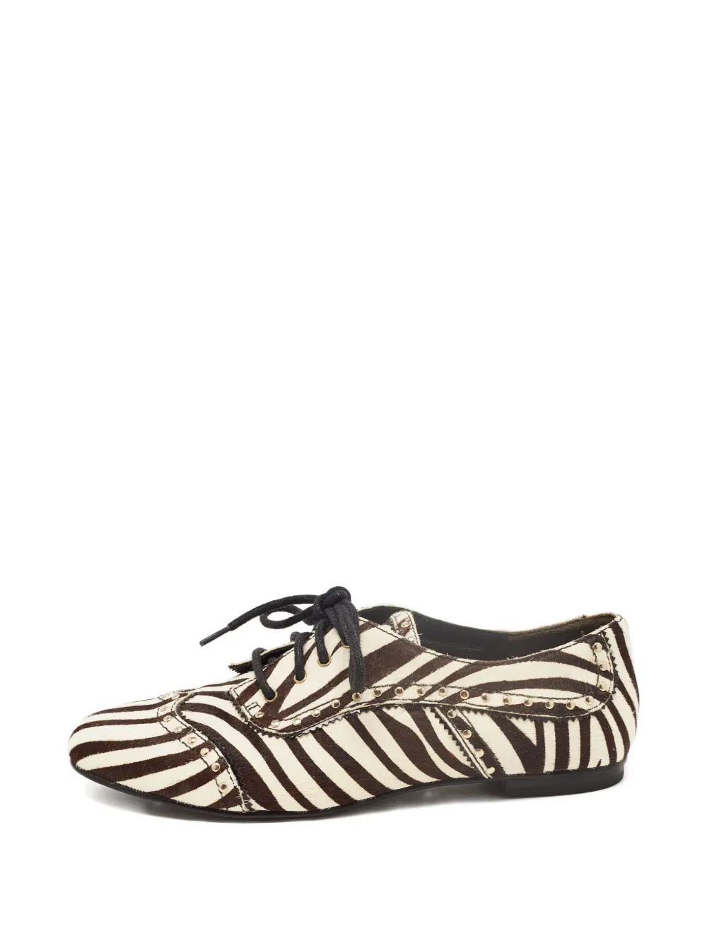 Pierre Balmain Vintage Oxford-Schuhe mit Zebra-Print - Weiß