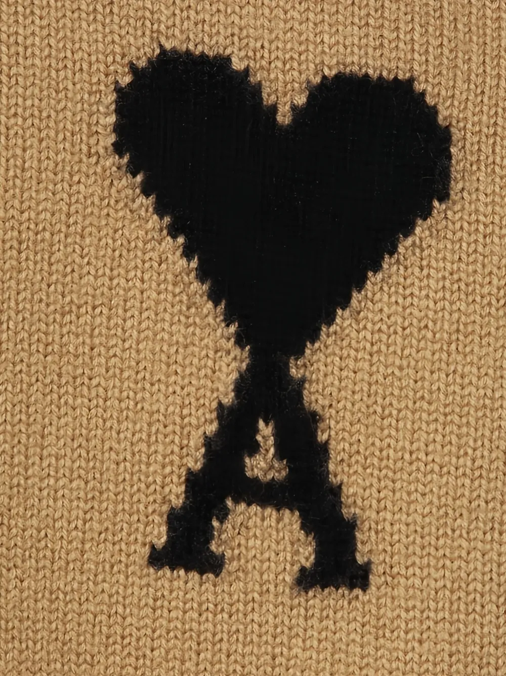 AMI Paris Trui met Ami de Coeur-monogram Bruin