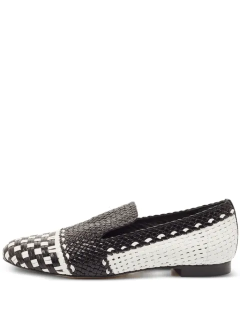 Stuart Weitzman woven leather loafers