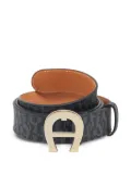 Aigner Vintage monogram-pattern belt - Grey