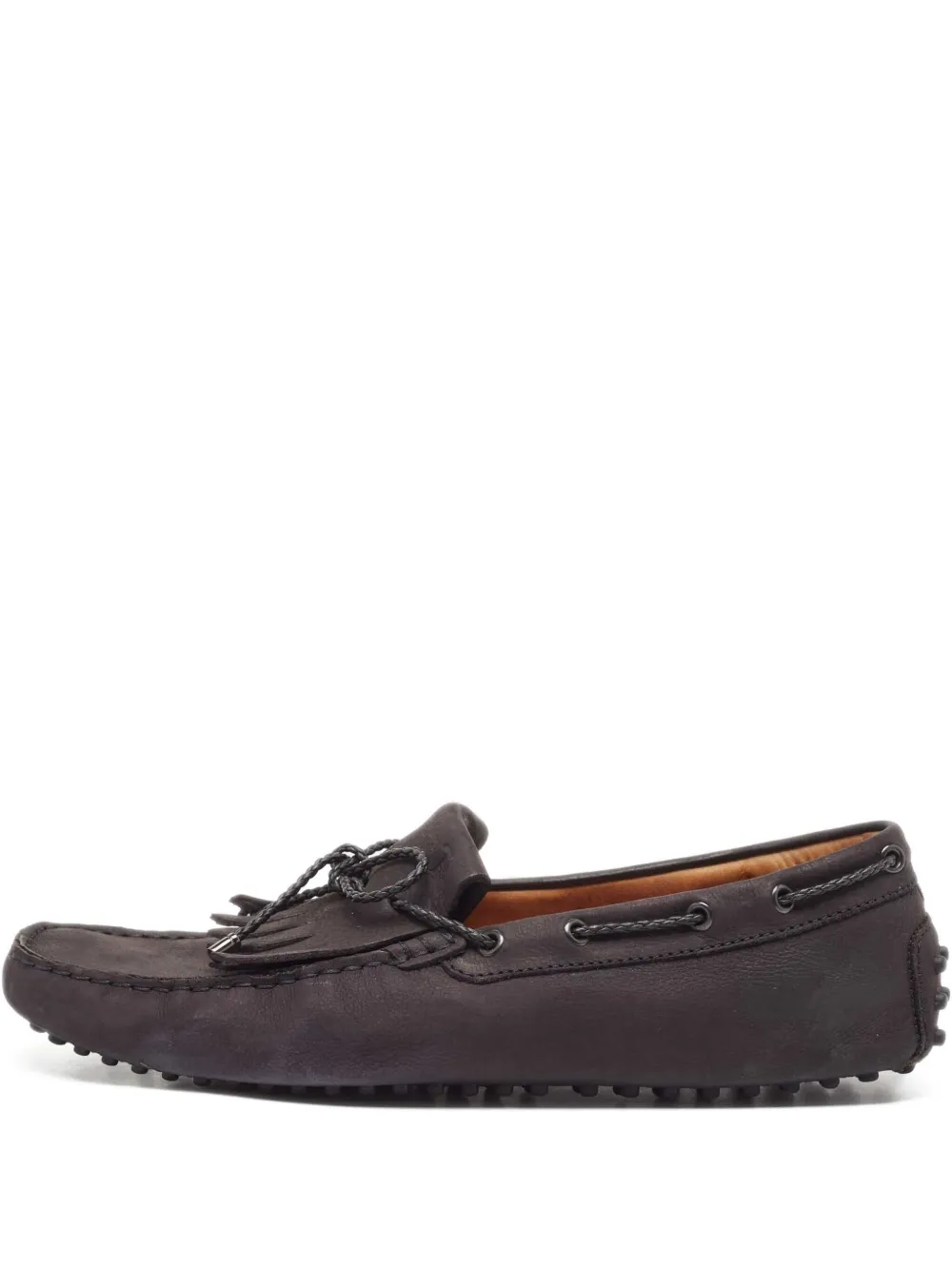 Tod's Vintage Loafer aus Nubukleder - Schwarz