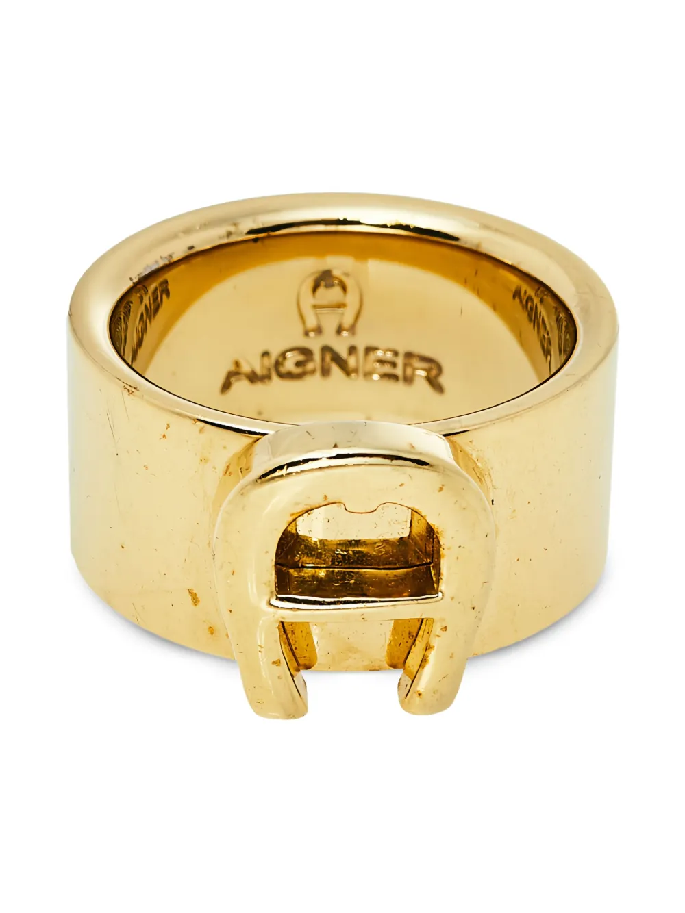 Aigner Vintage Anello con logo inciso - Oro