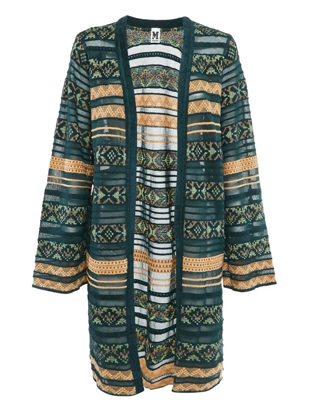 Missoni Pre-Owned stripe-knit cardigan | Green | Image 1