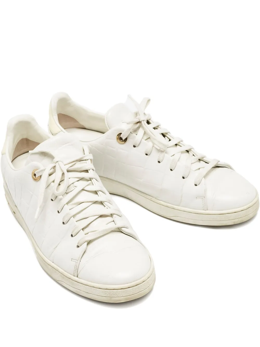 Louis Vuitton Pre-Owned tenis con efecto de piel de cocodrilo | blanco | Image 1