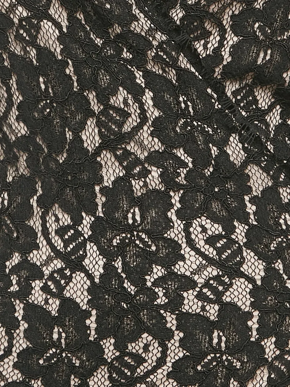 Pre-owned Diane Von Furstenberg Vintage Lace Wrap-front Midi Dress In Black