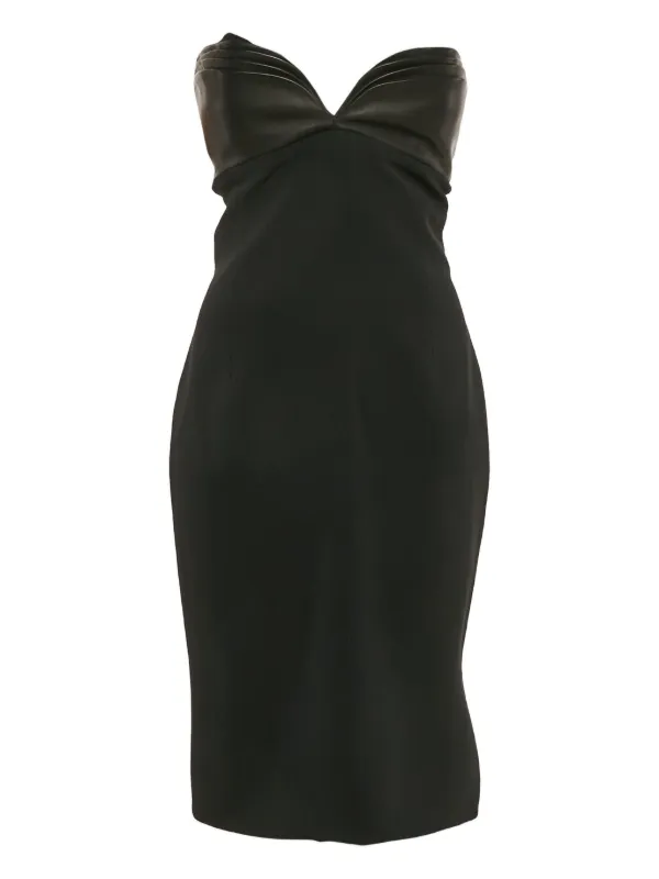 Brandon Maxwell Panelled Midi Dress | Black