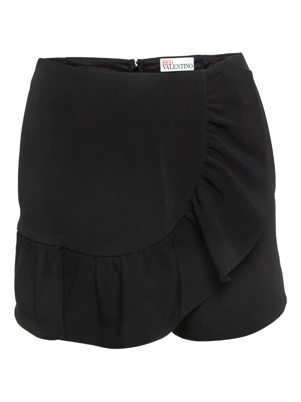 Red Valentino Vintage ruffled crepe shorts | Black | Image 1
