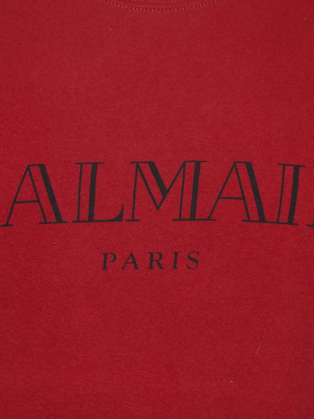 Pre-owned Balmain Cotton Logo T-shirt In Red