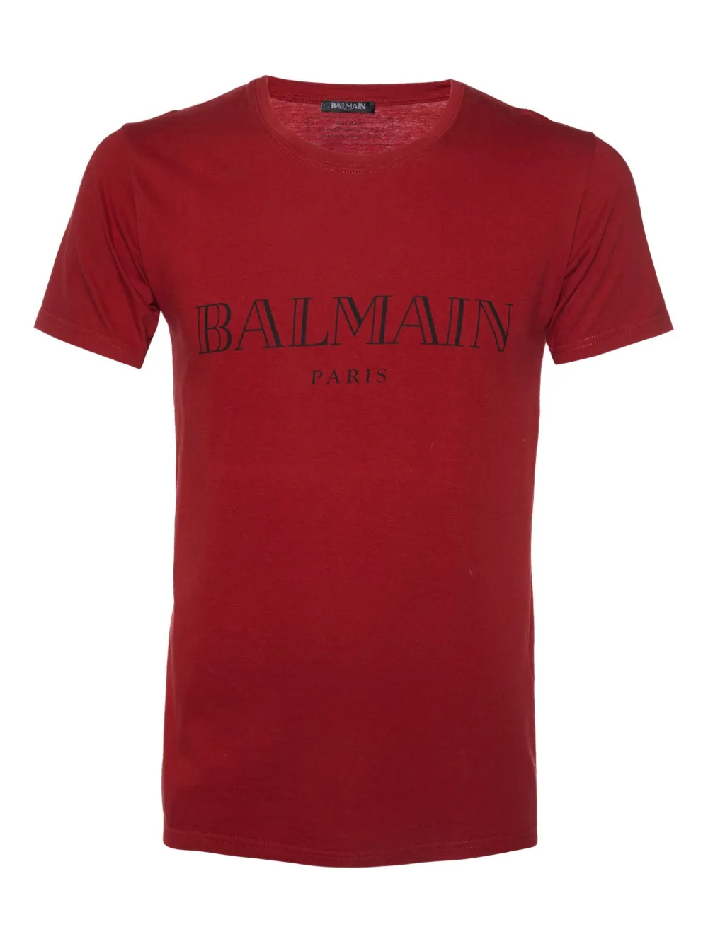 Balmain Pre-Owned cotton logo T-shirt | Red | Image 1