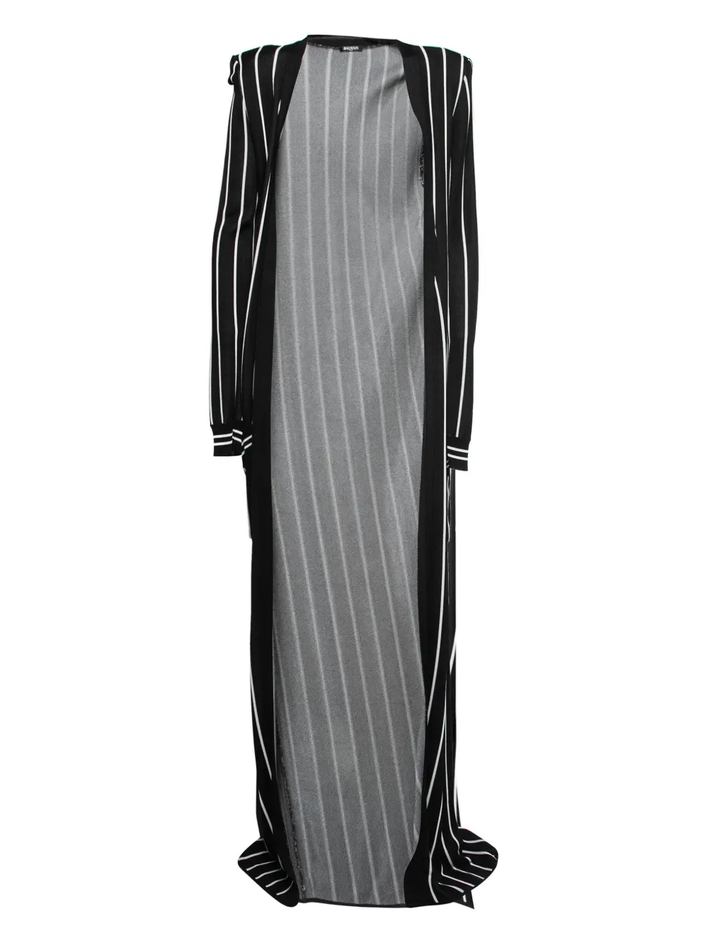 Balmain Pre-Owned striped cardigan | Black | Image 1