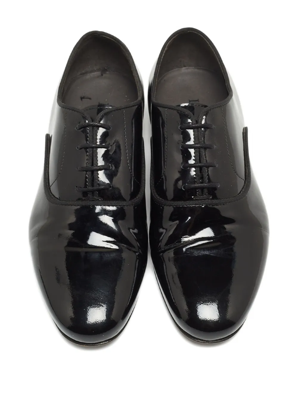 Lanvin Pre-Owned Oxford leren veterschoenen - Zwart