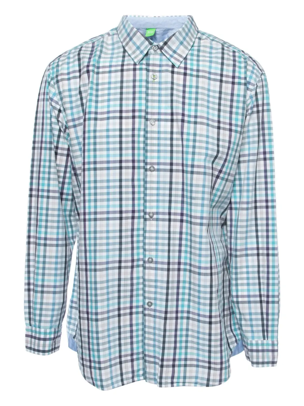 BOSS checked cotton shirt | Blue | Image 1