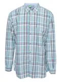 BOSS checked cotton shirt - Blue