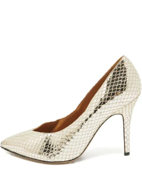 ISABEL MARANT 110mm snakeskin patent leather pumps