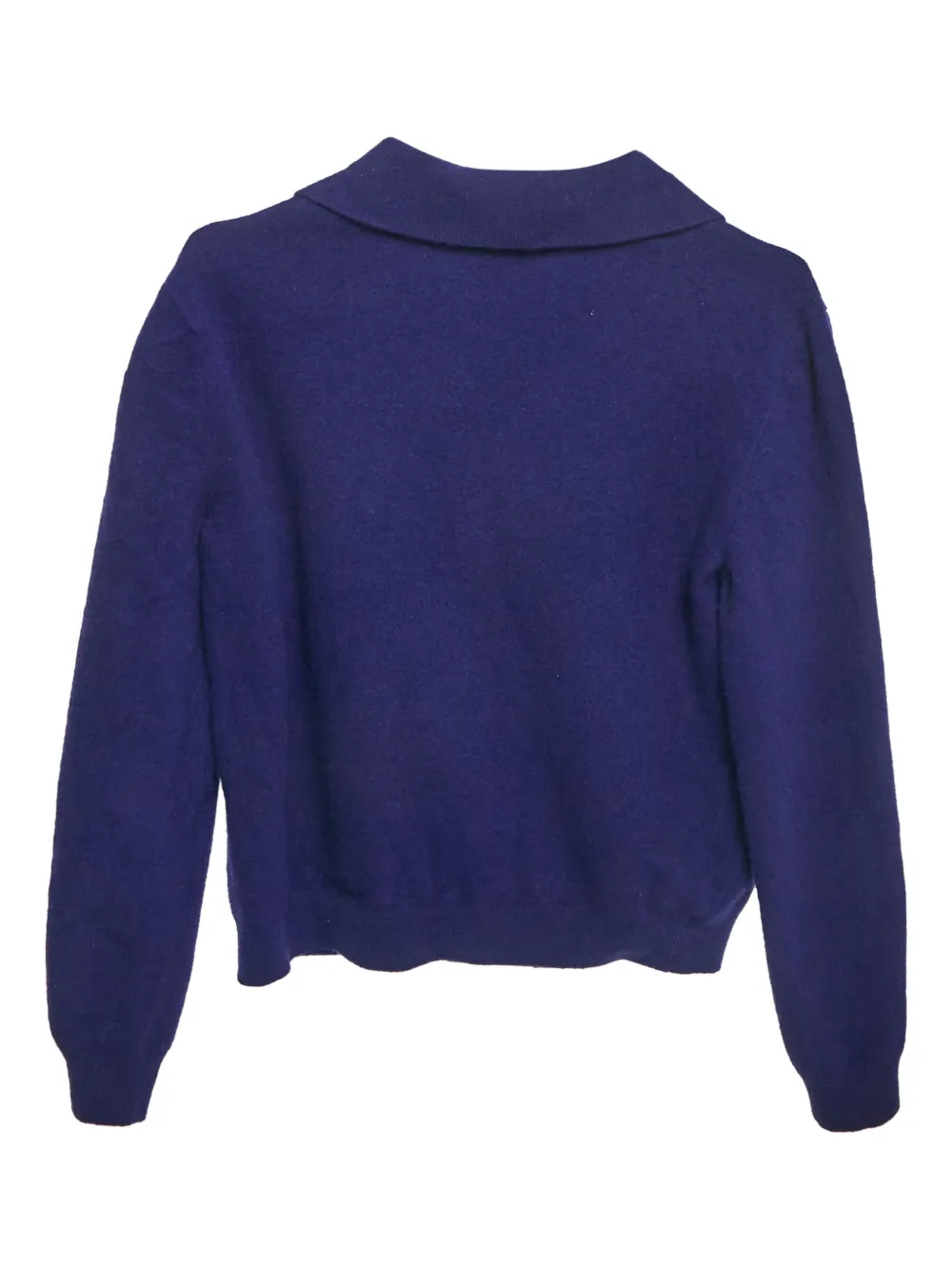 Pre-owned Gucci Lovelight Appliqué Patch-pocket Cardigan In Blue