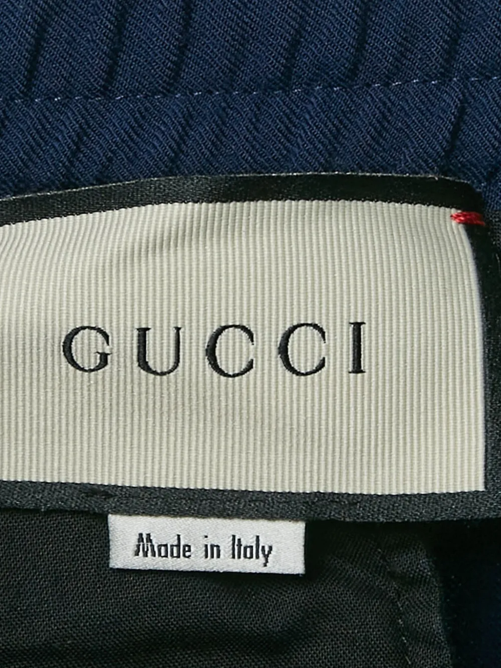 Pre-owned Gucci Wool Track Pants In Blue