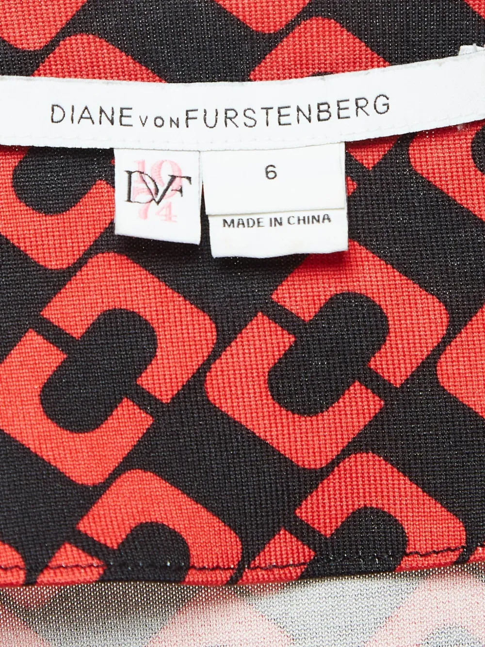 Diane Von Furstenberg Vintage Zijden jurk - Rood