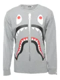 A BATHING APE® printed long-sleeve T-shirt - Grey