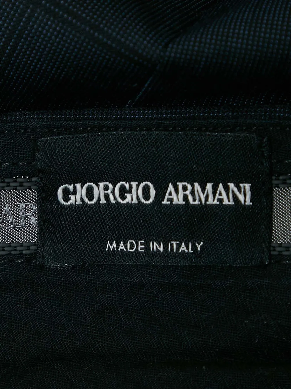 Pre-owned Giorgio Armani Check-pattern Straight-leg Trousers In Blue