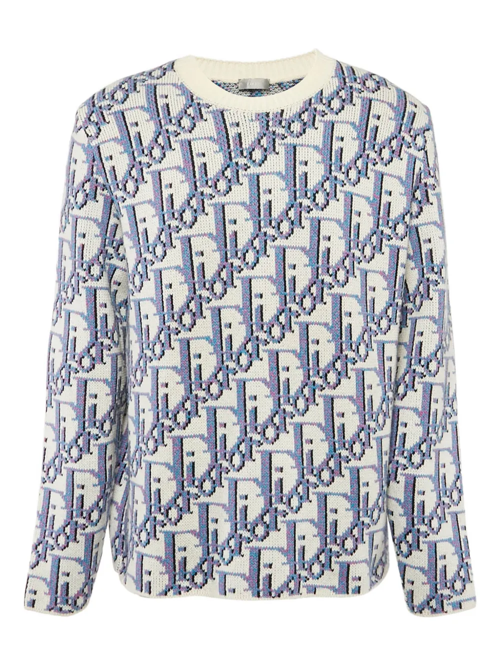 Christian Dior Pre-Owned Oblique-intarsia sweater | White | Image 1