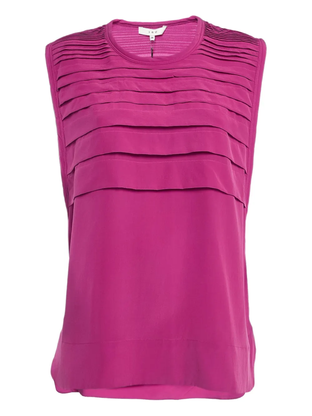 Pre-owned Iro Pleated Silk Tank Top In Pink