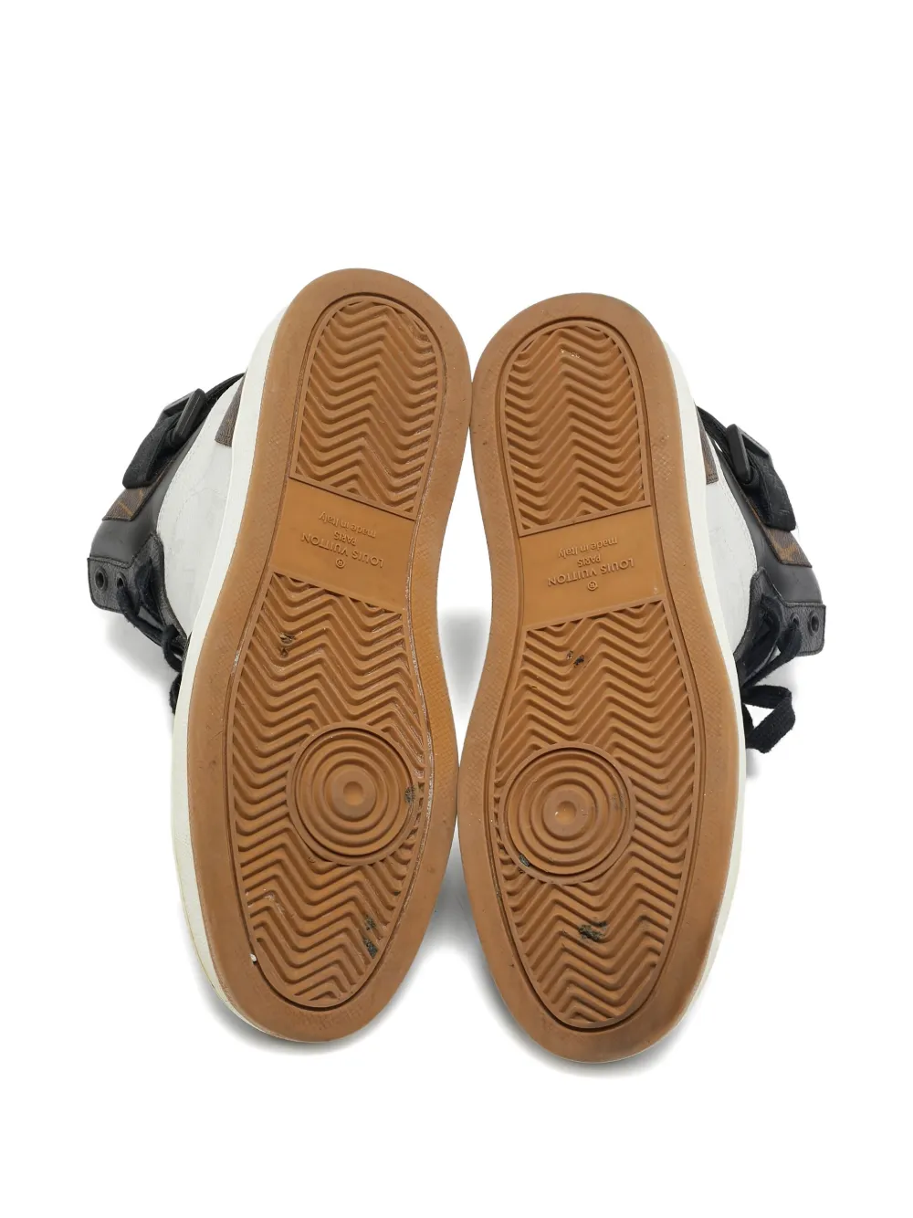 LOUIS VUITTON Pre-owned Monogram-pattern Leather Sneakers In White