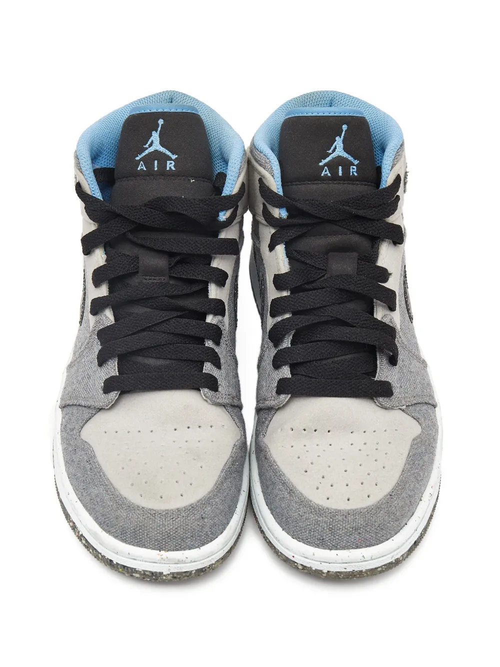 Pre-owned Jordan Air  1 Mid Sneakers In Gray