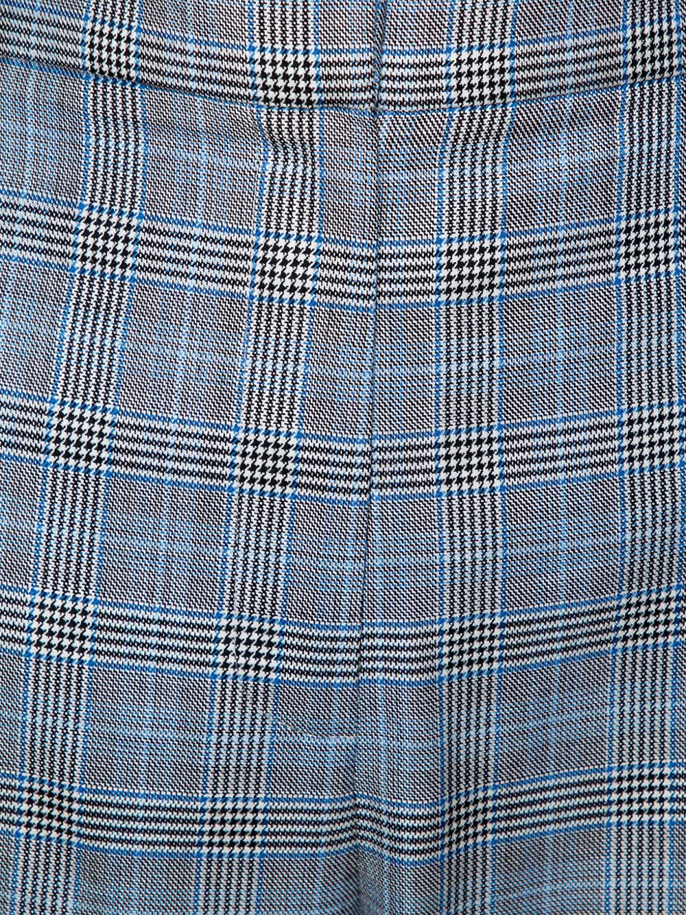 Pre-owned Tibi Plaid Banded-cuff Trousers In Gray