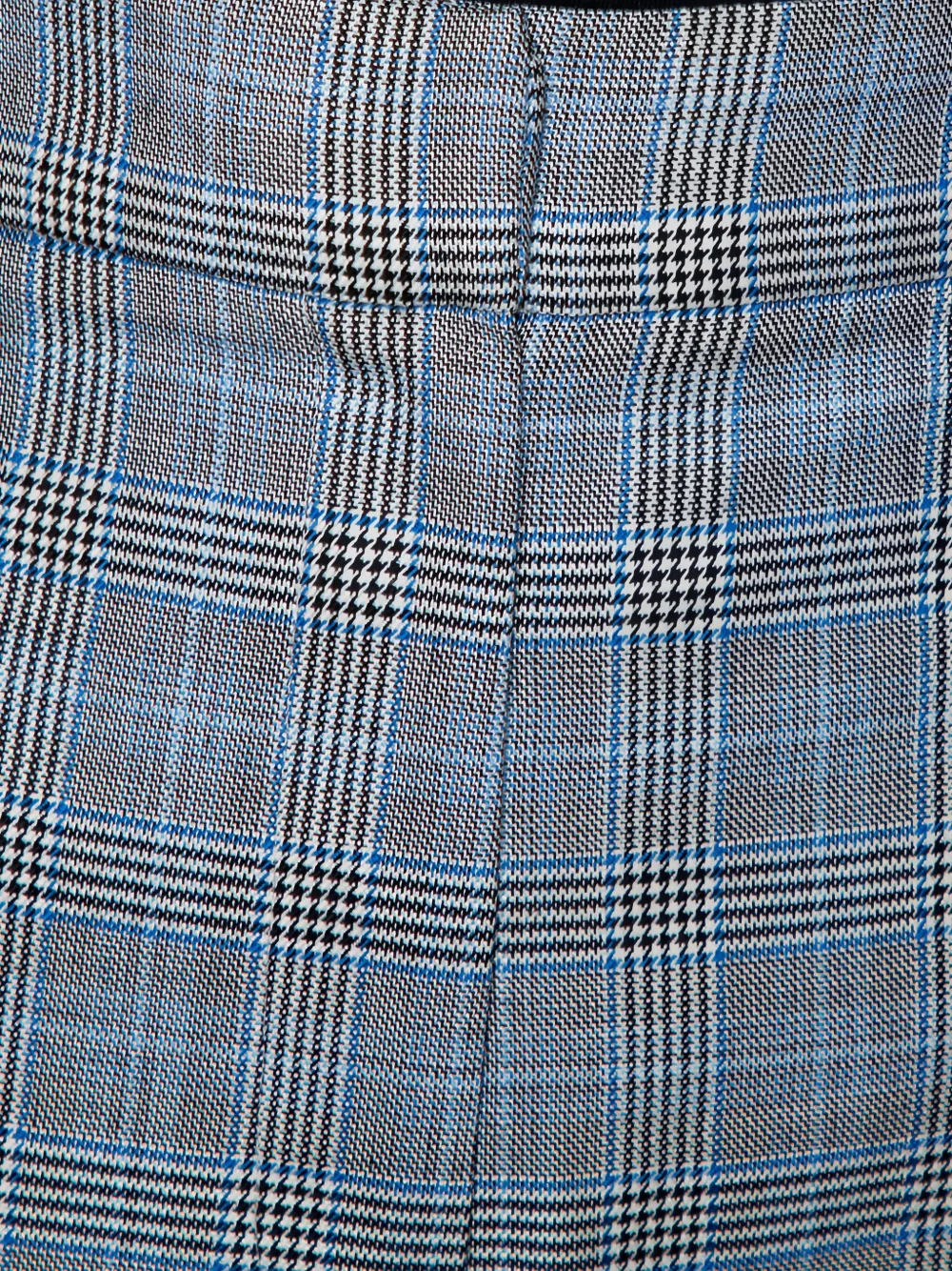 Pre-owned Tibi Plaid Banded-cuff Trousers In Gray