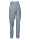 Tibi plaid banded-cuff trousers - Grey